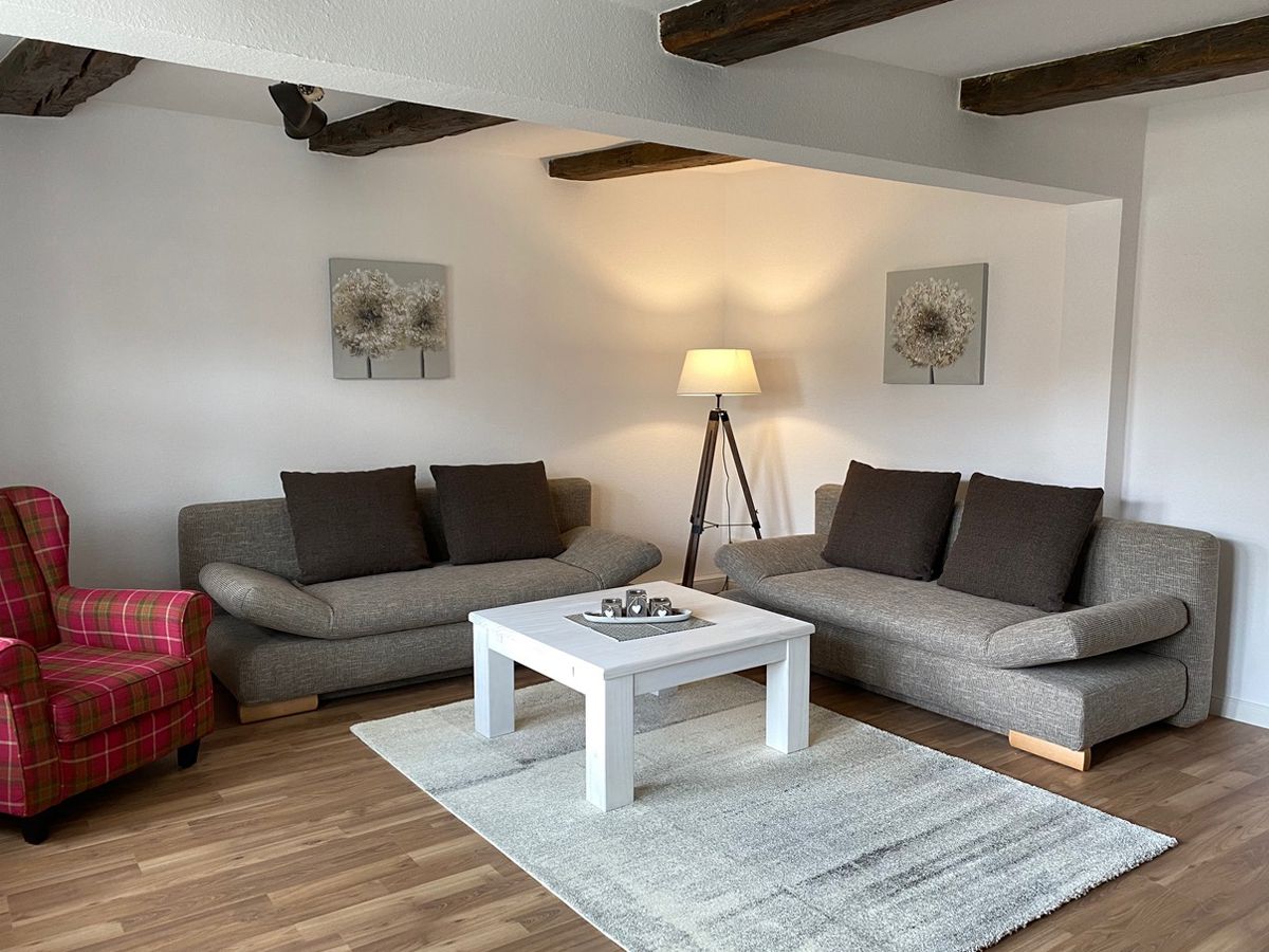 Wohnzimmer in der Ferienwohnung 'Zum Mathildenbrunnen'