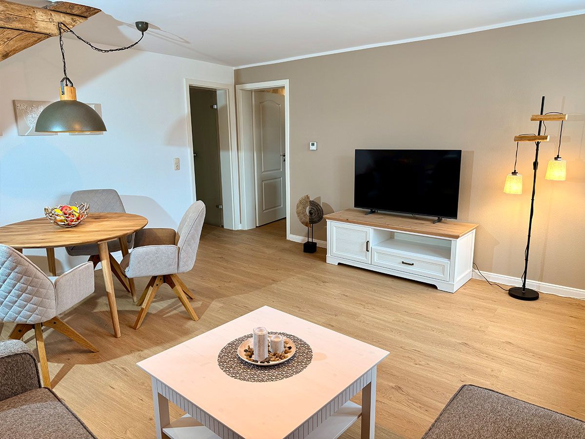 Wohnzimmer mit einem Schlafsofa